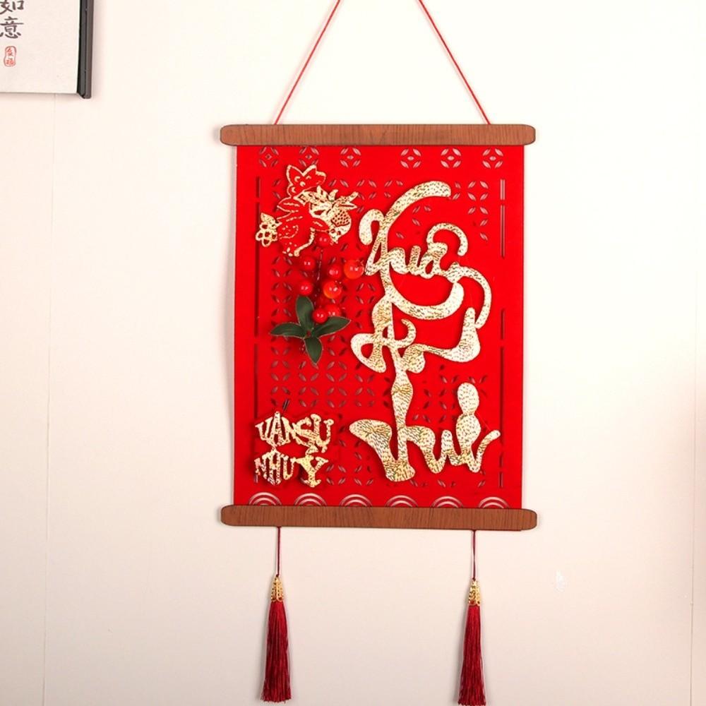 

Traditional Gold Blessing Words Vietnamese New Year Pendant Hanging Deco Wall Pendant Door Hanging Decor Festival Decor