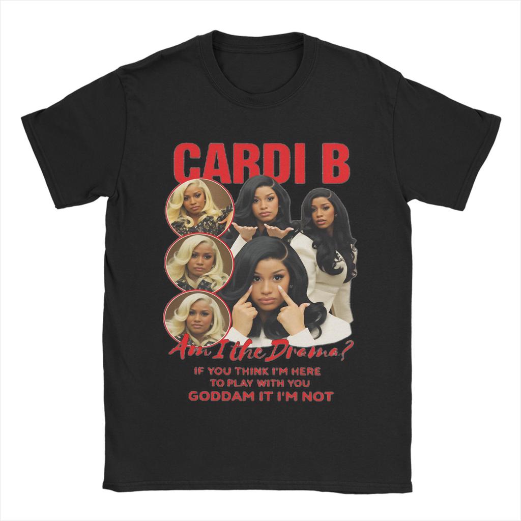 Cardi B Am I The Drama 2026 Art TShirts for Unisex Creative Cotton Tees Round Collar Short Sleeve T Shirts Gift Tops