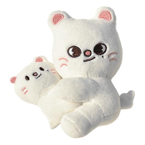 Magnetic Hugging Animal Plush Toy Cartoon Pig Fox Chick Wolf Bear Cat Rabbit Dog Plushie Stuffed Animal Doll Band Fans Collection Gift Cat