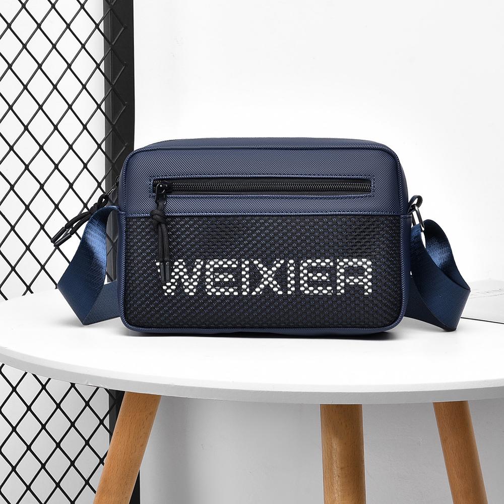 WEIXIER Men's Crossbody Shoulder Bag Messenger Bag Mini Purse Travel Passport Wallet Bag