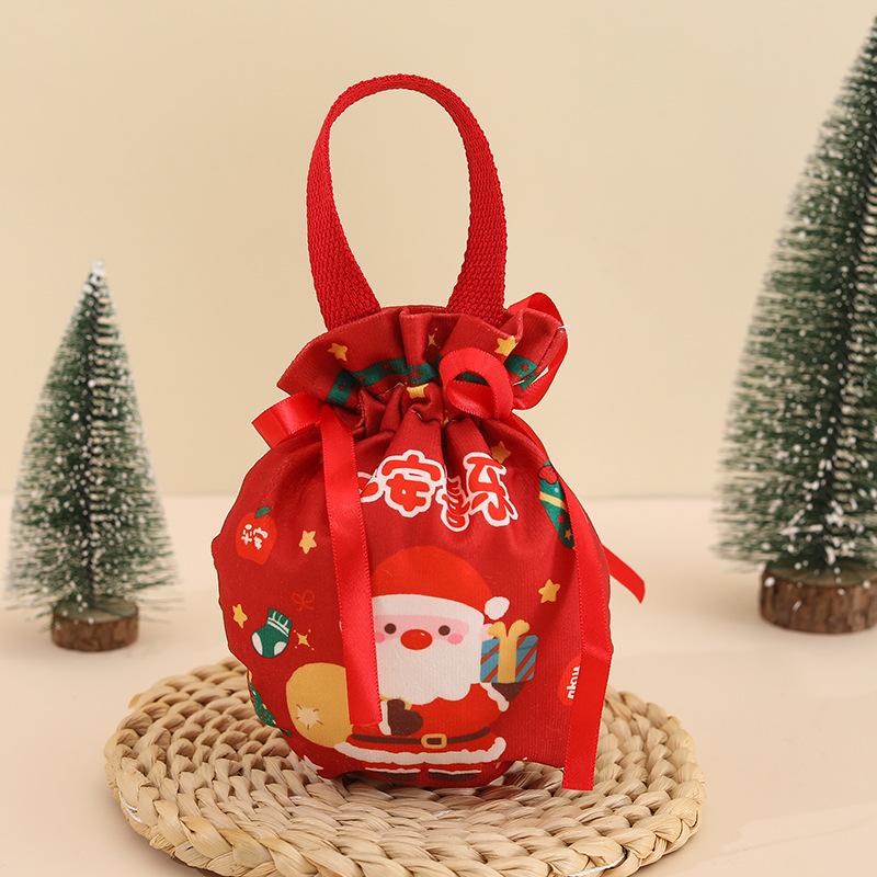 Christmas Apple Bag Christmas Candy Bag Premium Non Folding Handheld Velvet Christmas Eve Apple Christmas Fruit Other