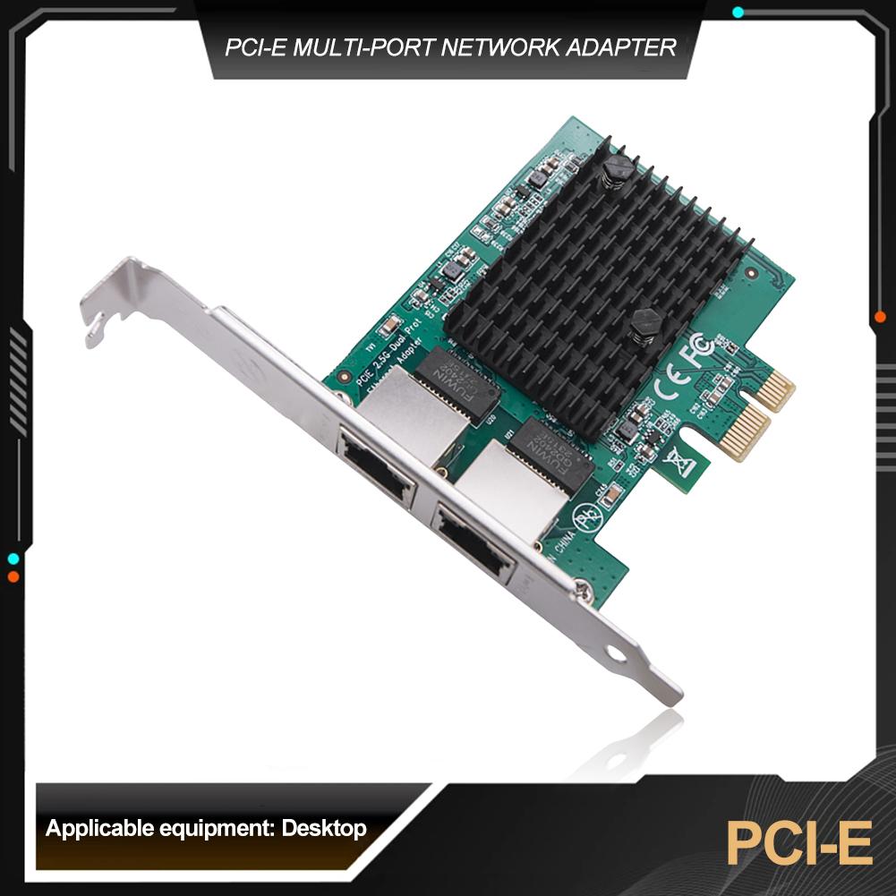 1/2/4 Port 2.5GB PCIe Network Card 2.5 Gigabit Ethernet Interface Adapter RTL8125BG Chip Gigabit Ethernet Card for Gaming Office