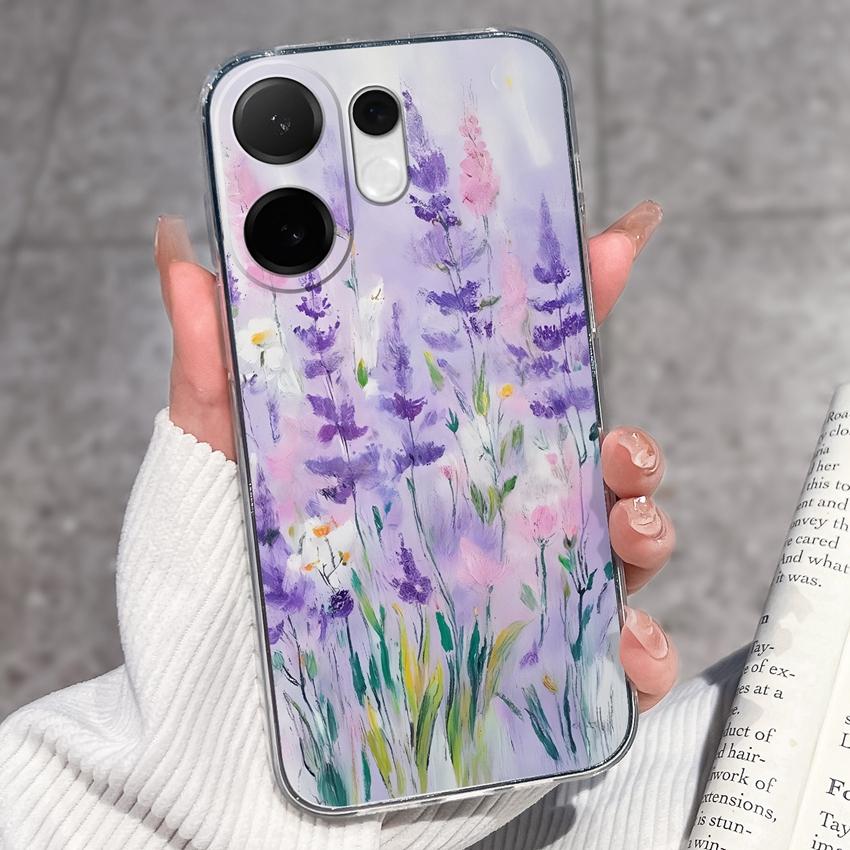 For Vivo V60 V50 V40 Lite V40e V30e V20 Pro SE Phone Case Beautiful Mountain Range Patterns Transparent TPU Anti Slip Soft Back Covers For Vivo Casing
