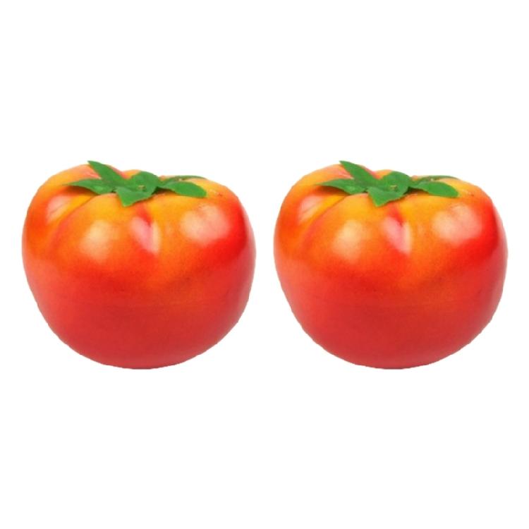 Set of 2 Decorative Tomato Faux Tomatoes Durable Artificial Vegetables for Table Centerpieces and Holiday Decors