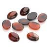10pcs/Lot Oval Agate Ring Face Natural Multicolor Agate Stone Smooth Loose Beads for Jewelry Making DIY Ring Accessories