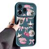 Cherry Bowknots Lips Disco Ball Case For iPhone 17 Pro Max Shockproof Silicone Bumper Cover For iPhone 16 Pro Max Funda iPhone 15 14 13 12 11 16E