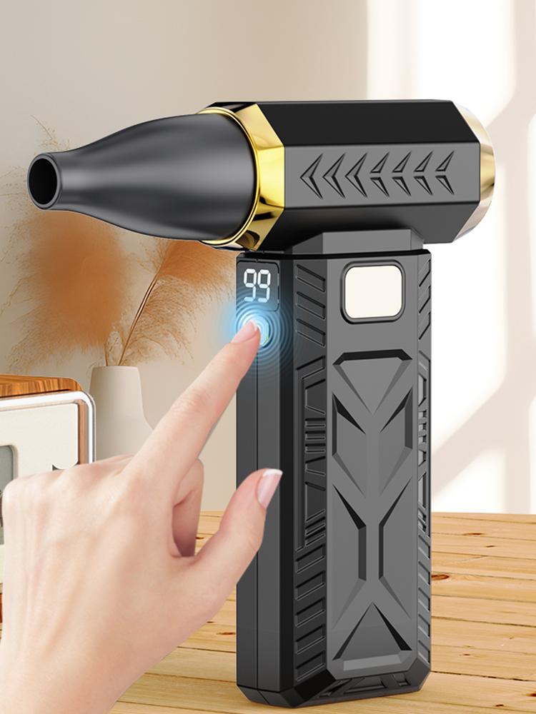 Mini Turbo Jet Fan Adjustable Wind Speed Electric Air Duster Rechargeable Air Blower for Home and Car