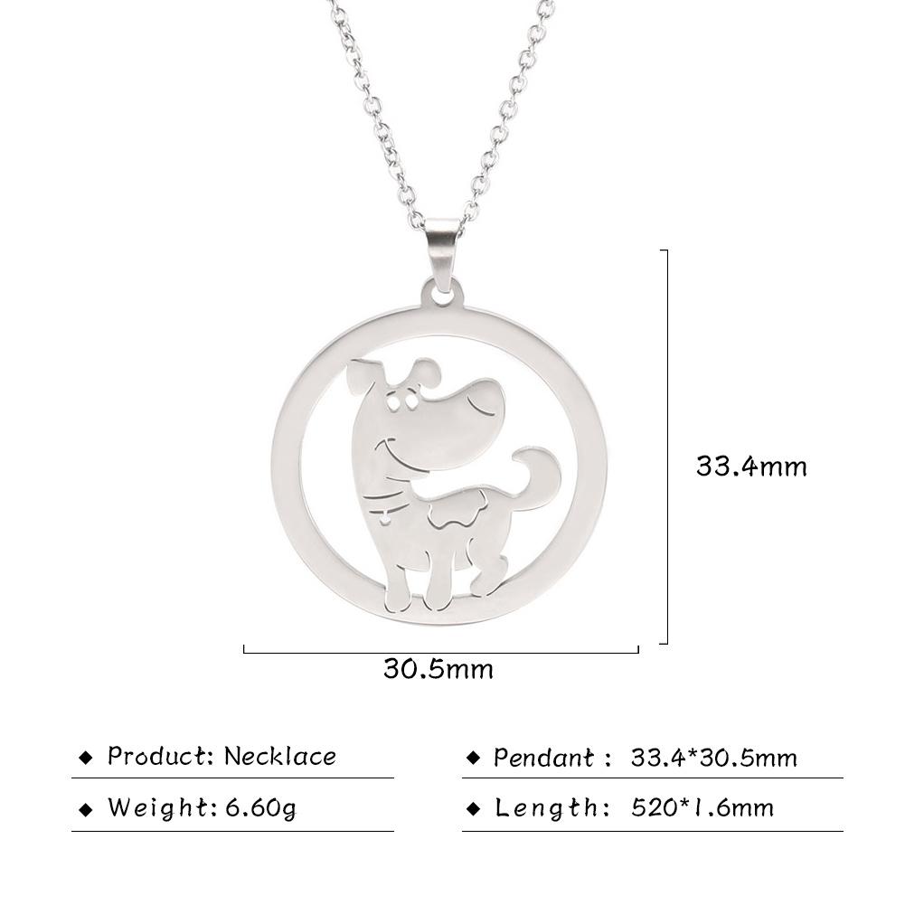 

Cute Animal Dog Pendant Necklace Women Girls Gold Color Stainless Steel Sweater chain Puppy Dog Lovers Jewelry Gifts 2026 Trend