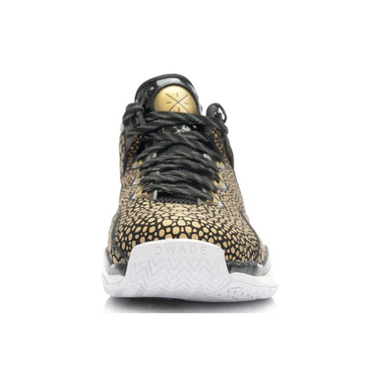 Li Ning WOW 3 Trendy Non Slip Lightweight Mid Top Basketball Shoes Men's Black Gold ABAJ013-35
