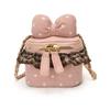 Bows and Checks Lace Trim Girls' and Boys' Box Bag, Mini Polka Dot Child Chain Crossbody Bag