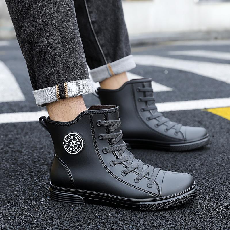 

Новая Водонепроницаемая Дождевая Обувь для Мужчин Уличная Нескользящая Обувь для Рыбалки Рабочая Кухонная Износостойкая Дождевая Обувь для Мужчин Ботинки 42