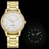 Diamond-Encrusted Fashion Luminous Watch, Women'S Steel Belt Quartz Watch