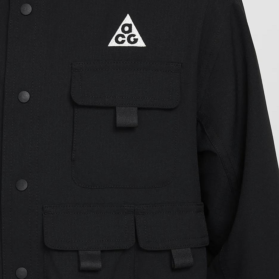 Nike ACG Kids Sun Protection Quick-Dry Functional Shirt Kids Tops Black Mountain-White FN9220-010