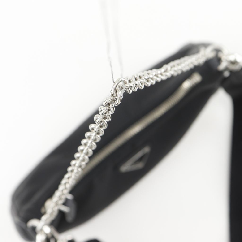 PRADA Re-edition 2005 Re-nylon Shoulder Bag 1BH204 NERO black Nylon/Safiano Women Used