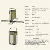 LED Digital Display Camping Light Foldable Hangable Indoor/Outdoor Emergency Light Solar-Powered/Rechargeable Household Light