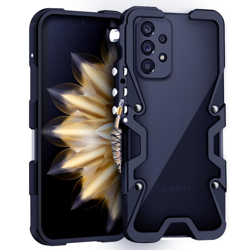 

Armor Screw Metal Frame Shockproof Cover For Samsung Galaxy A73 A72 A55 A35 M55 M15 S21+ Aluminium Bumper Case Heavy Duty Fundas for Samsung A73 чёрный