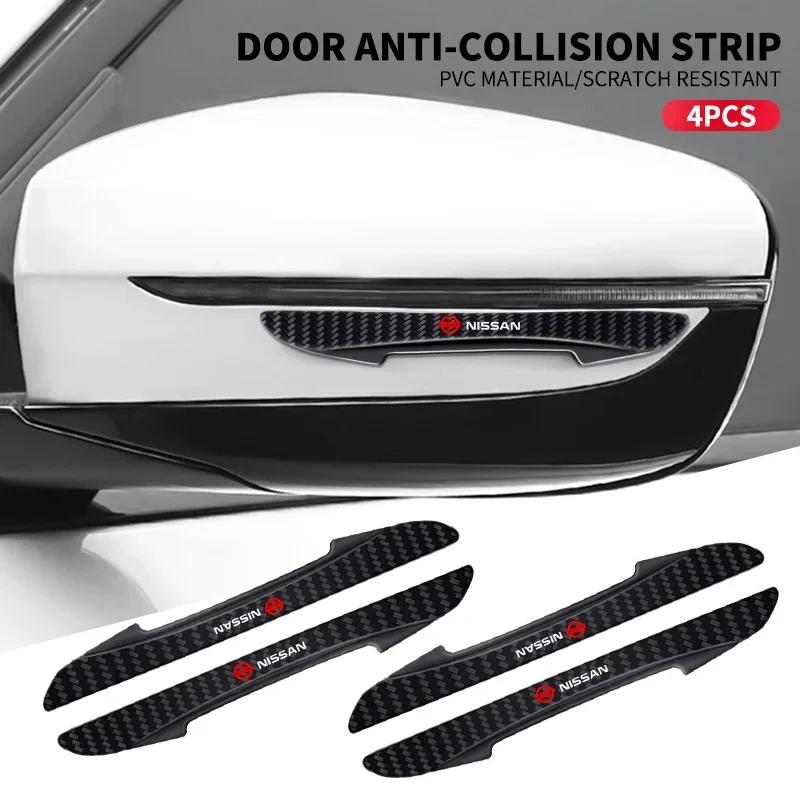 4pcs Car Logo Door Anti-Collision Protective Strip Sticker For Nissan Patrol Letter Badge Y60 Y61 Y62 GY Nismo Auto Accessories