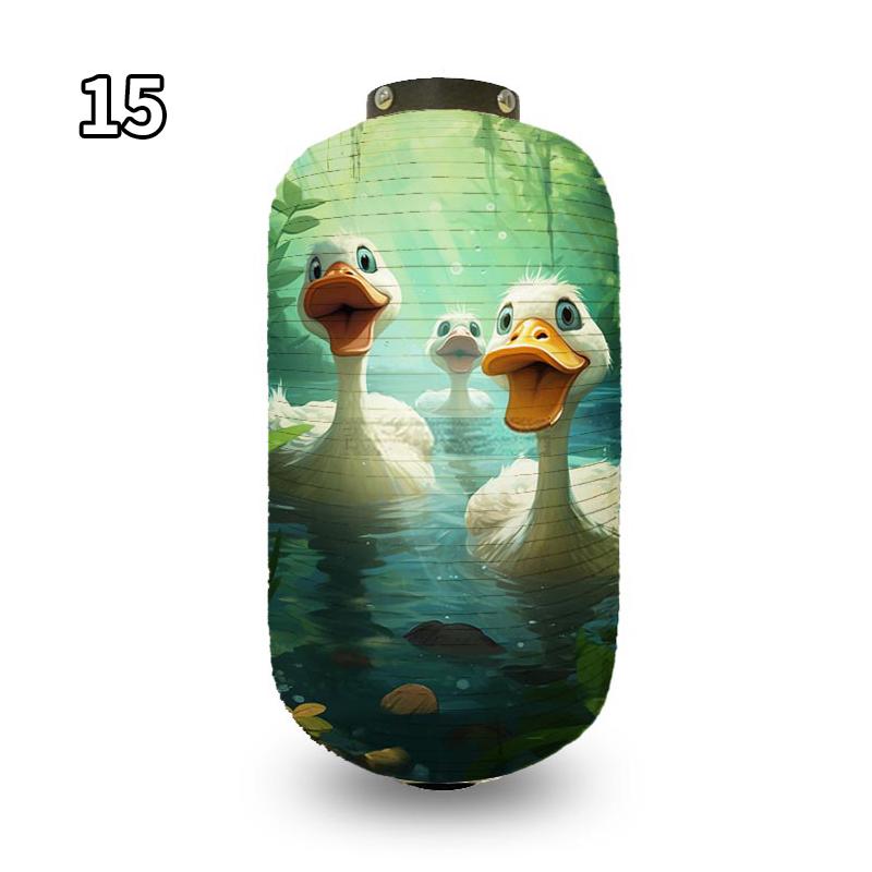 

Антикварный мультфильм утка японские традиционные бумажные фонарики ресторан Izakaya кухня декор рекламный знак вечеринка декор фонарь 15x25cm