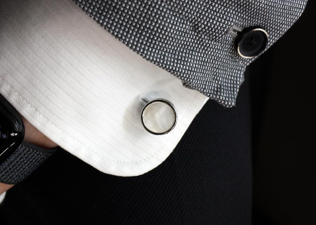 Simon Carter Edward Cufflinks (Mother-of-Pearl)