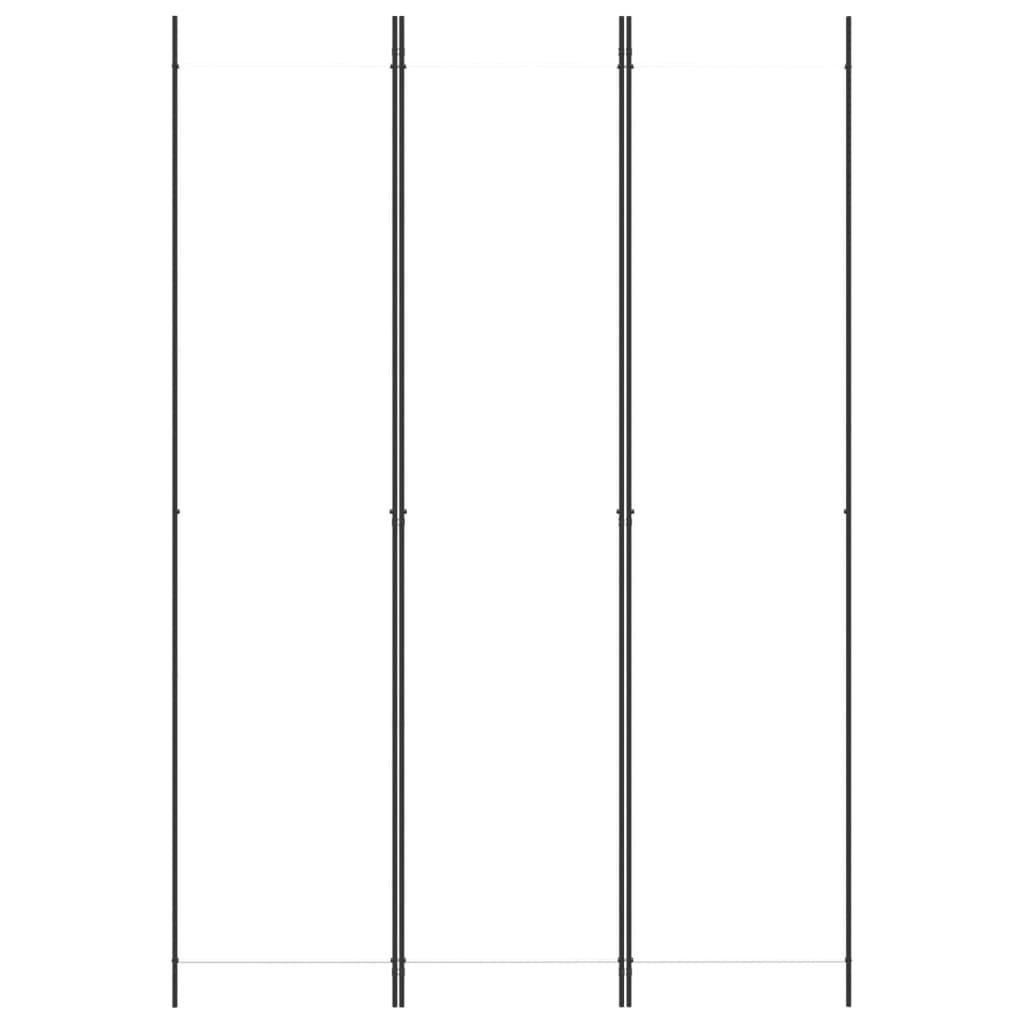 Vidaxl 3-Panel Room Divider, White, 150X220 Cm, Fabric