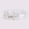 Transparent Laser Belt for Women, Jelly Belt Plastic Belt, Candy AB Color Embossed Butterfly Decoration Pvc Thin Belt