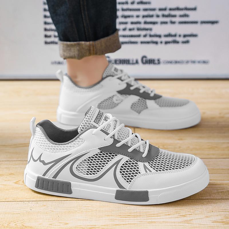 Heren Sportschoenen Zomer Ademend Casual Skateboard Schoenen Plus Size Witte Hardloopsneakers Schoenen voor Studenten