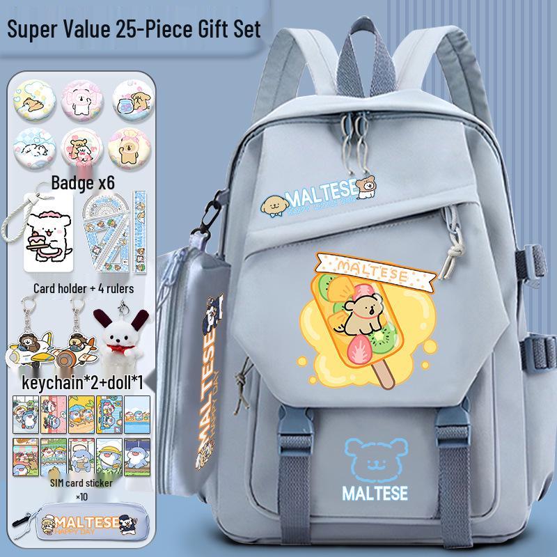 Lively Puppy Girls' Versatile School Backpack - Lightweight, Spacious & Perfect for Travel