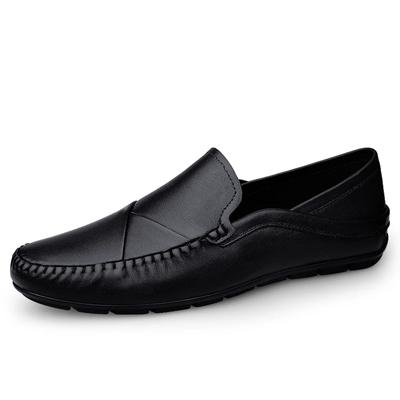 Spring Autumn Male Casual Leather Shoes Men Dress Loafers Mens Breathable Round Toe Male Comfortable Slip On Round Toe Shoes
