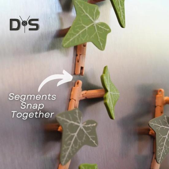 Břečťanové rostliny Samolepky na lednici Realistický design 3D Magnetické břečťanové listy Samolepky na lednici Flexibilní stonky Botanická dekorace