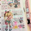 6Pcs/lot Y2K Cute Cartoon Girl Stickers Decorative Journal Scrapbooking DIY Collage Kawaii Decoration Sticker Gift