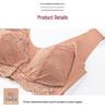 Plus Size Front-Opening Lace Wireless Push-Up Seamless Vest Bra for Women
