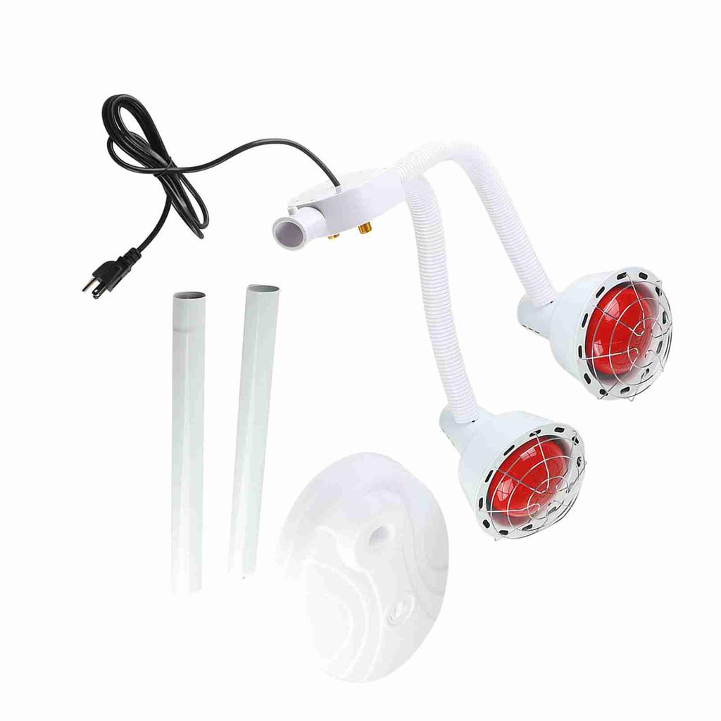 Double Head Adjustable Infrared Light Heating Therapy Floor Stand Beauty Treatment Lamp