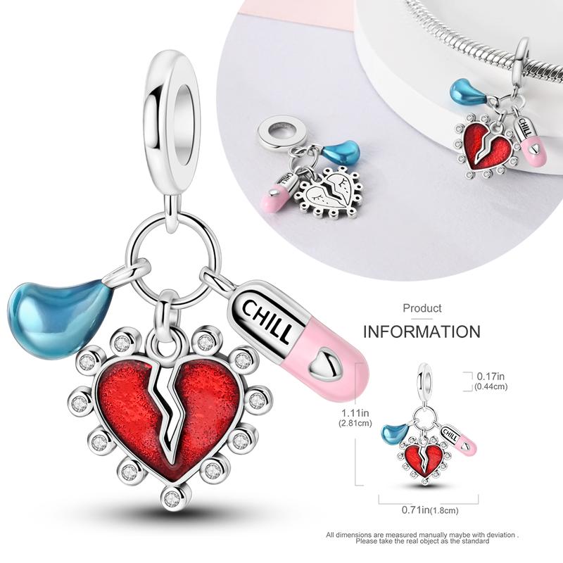 Copper Charms Beads Perfume Animal Butterfly Pendants Fit Original Bracelet Diy Jewelry