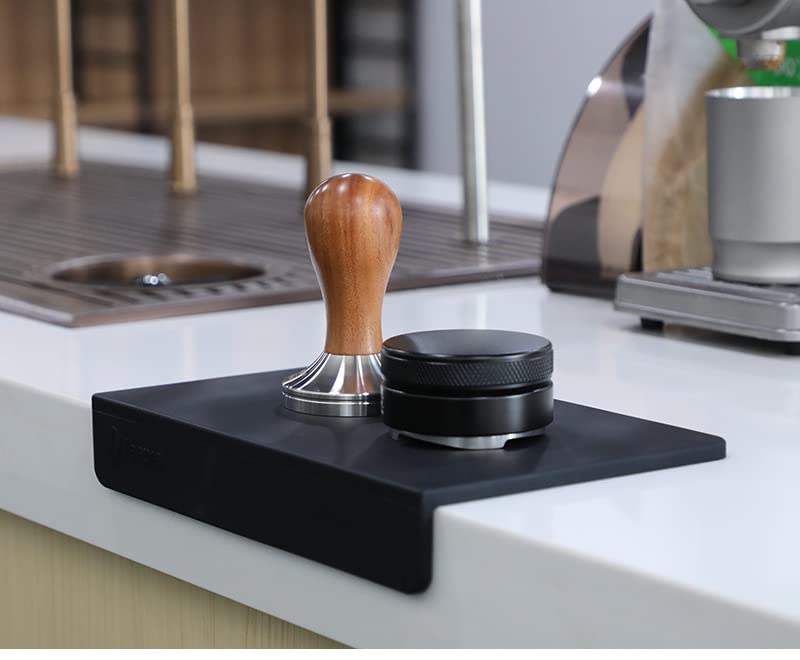 FUN COFFEE Tamper Mat, Espresso Coffee Mat, Corner Tamping Mat, Gray (co-0014-1)