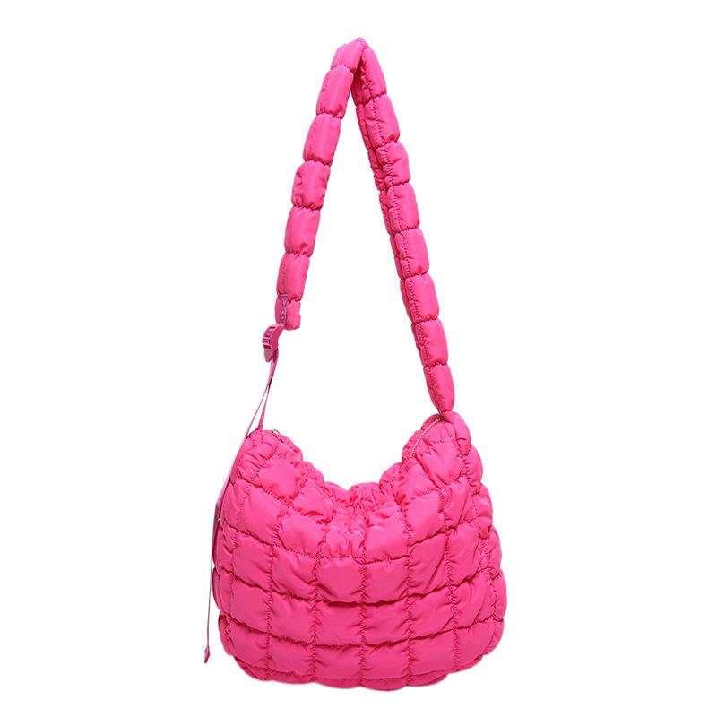 New pleated cloud bag large shoulder strap adjustable shoulder bag large capacity bubble tote messenger women's bag