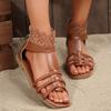 Sandali Da Donna Moda Retro Scarpe Donna 2026 Estate Nuovi Sandali Donna Pizzo Pizzo Semplici Versatili Sandali Romani da Spiaggia Donna
