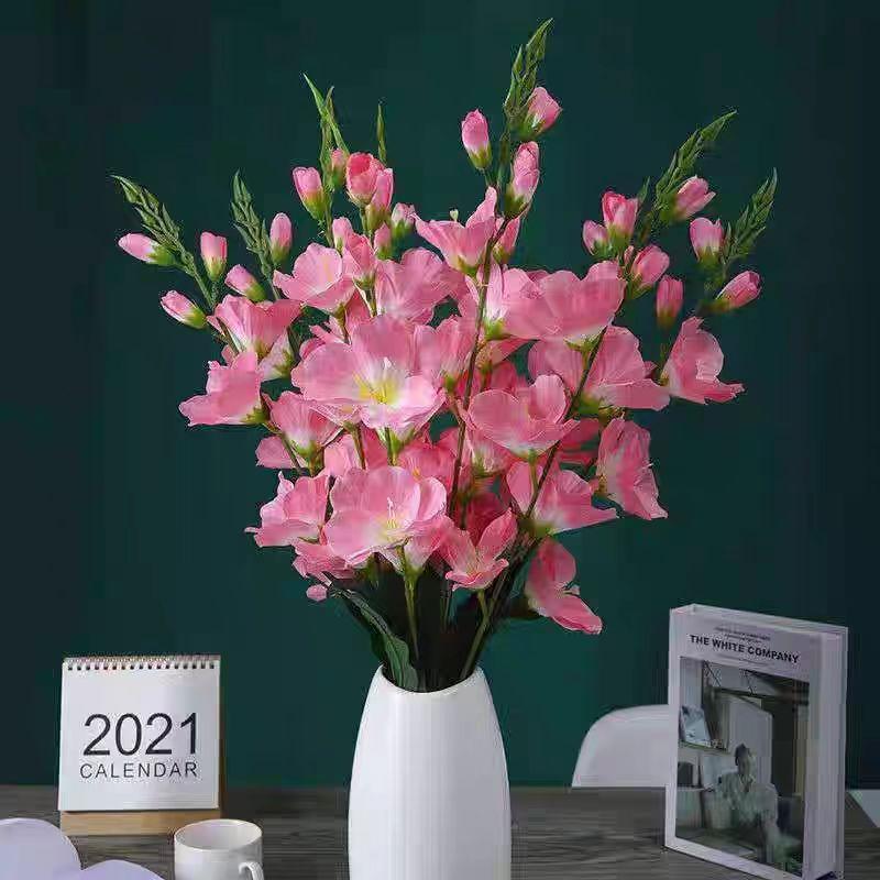Artificial Gladiolus Flower Stem 70cm Single Stem Realistic Faux Gladiolus Floral Arrangement for Home Office Decoration One Size розовый