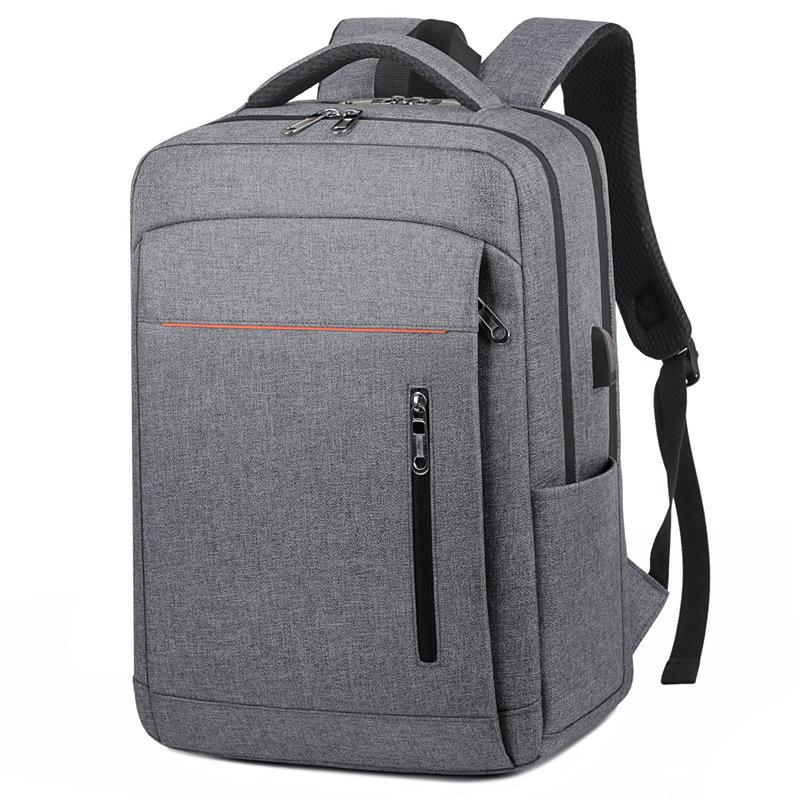 Schoolbag Simple backpack Large capacity fashionable laptop bag Multifunctional wear-resistant practical storage travel bag