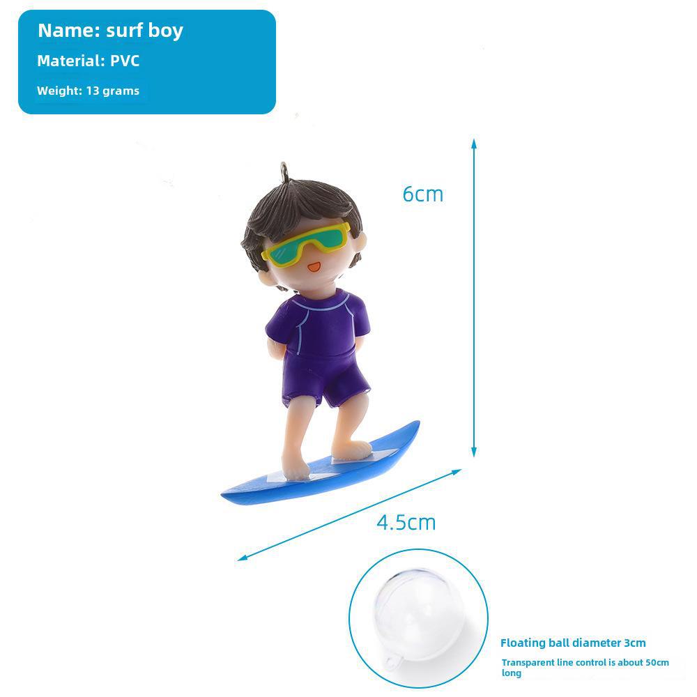 

Плавающий дайверский орнамент: Творческая ПВХ-кукла-серфингистка для небольших аквариумов Piece