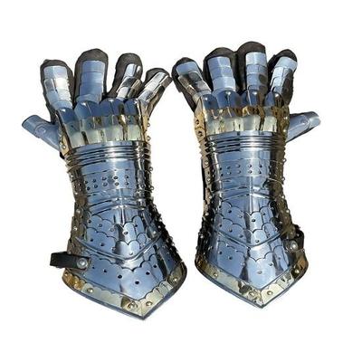 Knight Gauntlet Armor Gothic Gloves Set Halloween Cosplay Accessories Role Play Costume