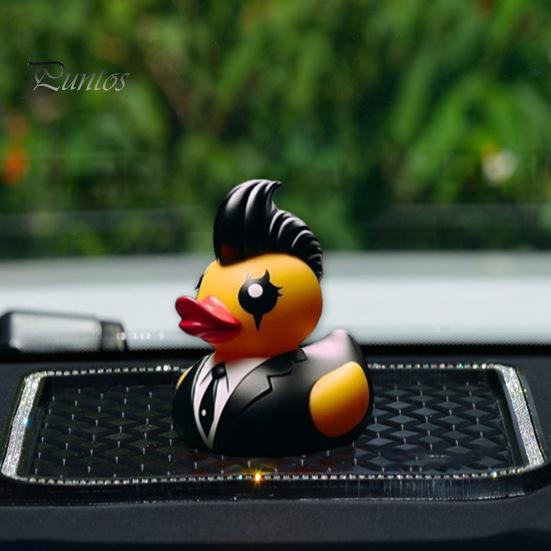 Gothic Duck Figurine Punk Deathrock Satanic Black Duck Resin Statue Sculpture Home Office Desktop Decoration Halloween Party Ornament
