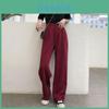 Pantaloni Eleganti a Vita Alta in Colori Uniformi per un Comfort Casual a Gamba Larga