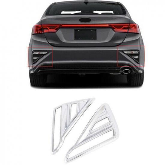 Chrome Rear Fog Lamp Bumper Light Cover Trim For Kia Forte Cerato K3 2019-2022