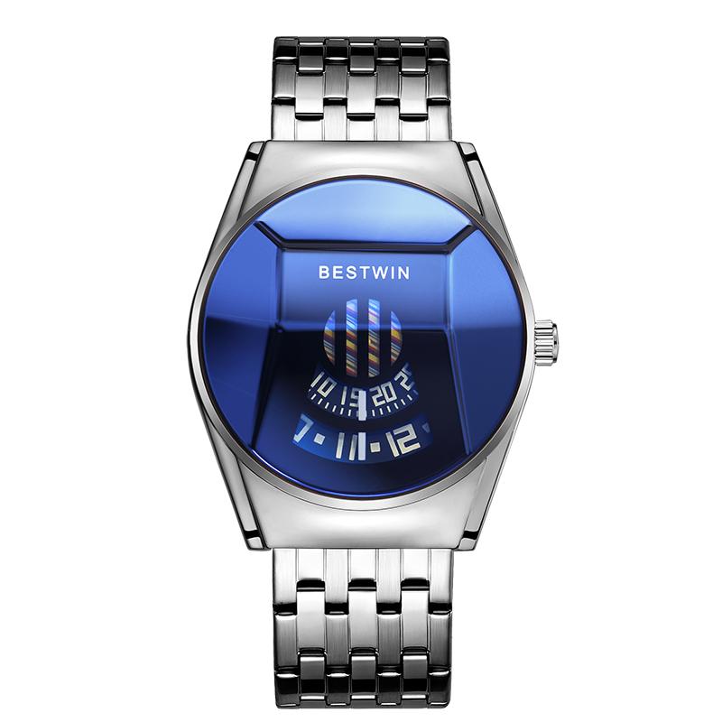 BESTWIN Quartz Men Watches Luxury Hot Brand Watch For Male Stainless ...