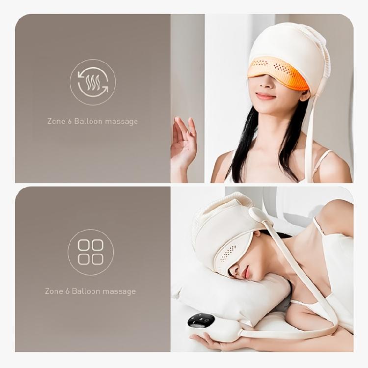 Air Pressure Head Massager Electric Head Massager with 4 Massage Mode Head and Eye Massage Caps for Relax