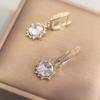 Women's Crystal Drop Earrings Gold Color Geometric Zircon Earring Fashion Party Jewelry Accessories