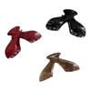 Korean Version New Three-Dimensional Glossy Elegant Hair Claw Clip High-End Feel Back of Head Shark Clip Hair Accessory