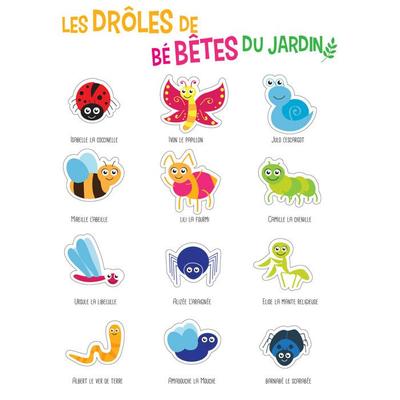MégaCréa DIY - Funny Little Creature Stickers 3 To 4 Cm 24 Pieces