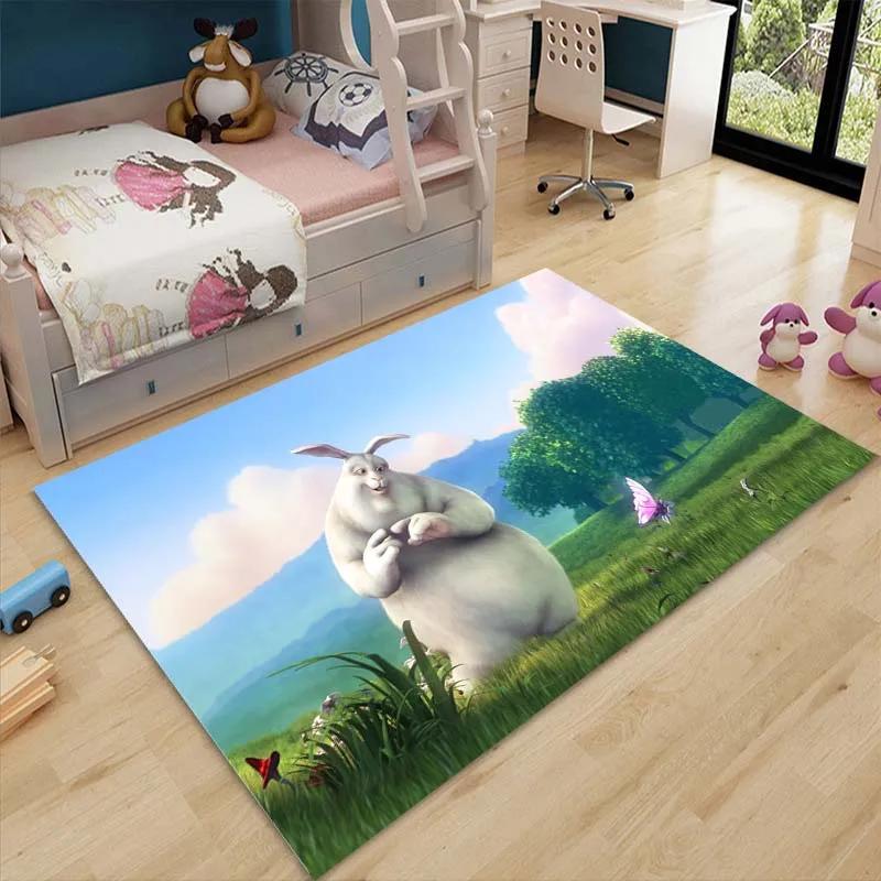 3D Cartoon Zoo Tiere Baby Krabbelmatte Teppich für Kinderzimmer Dekoration Kinderbereich Bodenmatte Bequemer Rutschfester Teppich Schnelle Lieferung