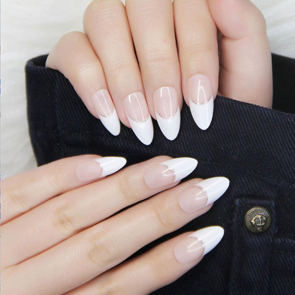 Direct Supply French Round Fake Nail Patches Wear Nail Patches Finished Nail Patches 24 Nail Patches